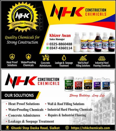 Construction Chemicals | Waterproofing | Concrete Admixtures | NHK |