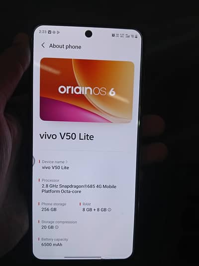 Vivo V50 Lite urgent sale 256/8gb