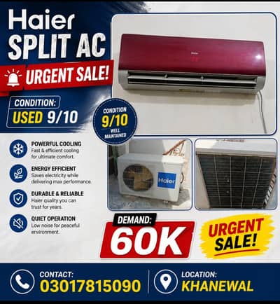 Haier Split AC lush condition