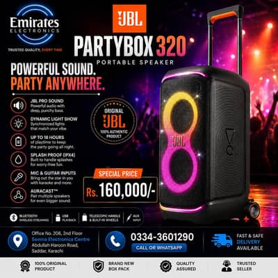 JBL PartyBox 320 Portable Bluetooth Party Speaker | Original