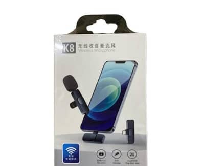 K8 Wireless Microphone Dual Mic – used  – Vlogging & Recording