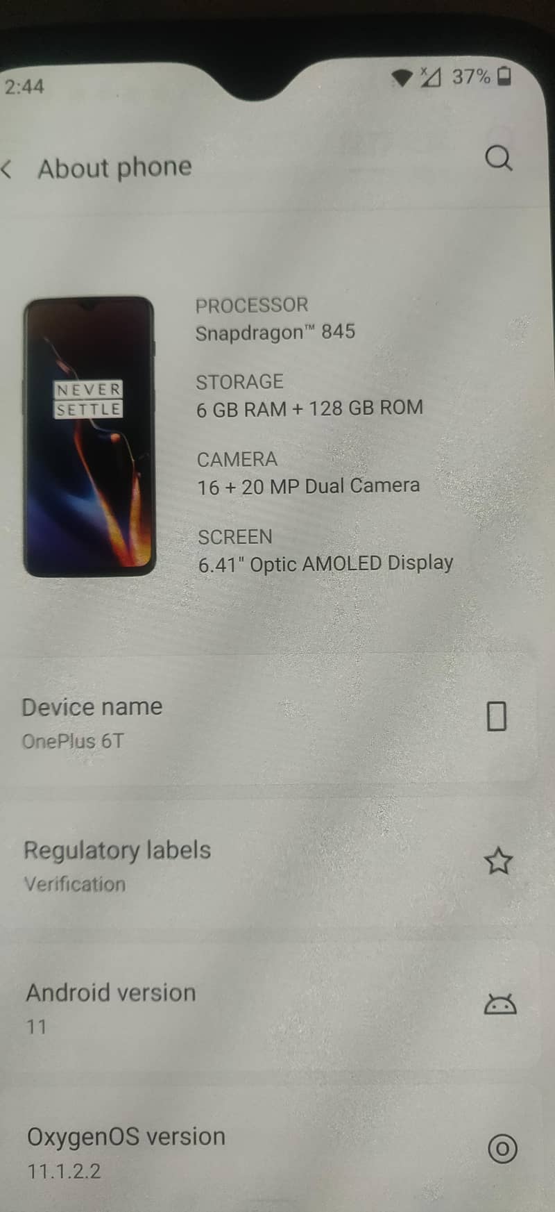 One Plus 6T 0