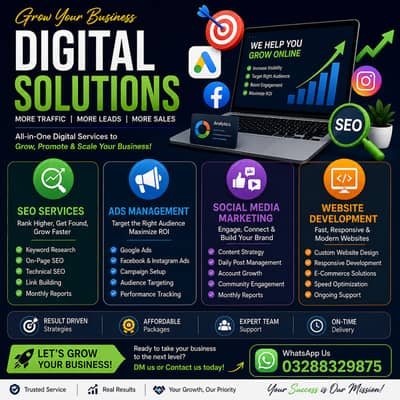  Grow Your Business Online – SEO, Ads, Social Media & Website Develo