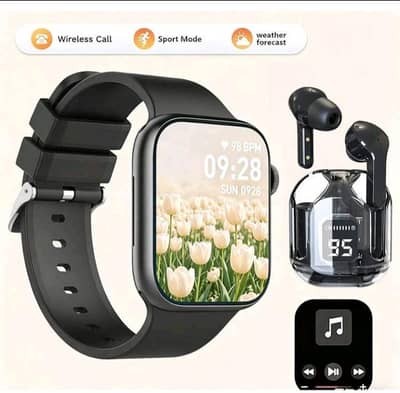S12 Max Smart Watch Free Earbuds