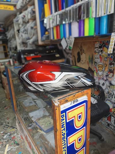 Honda Cg 125 double color new desighn tnki tapa set  original tanki
