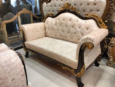 Solid shesham wood sofa set