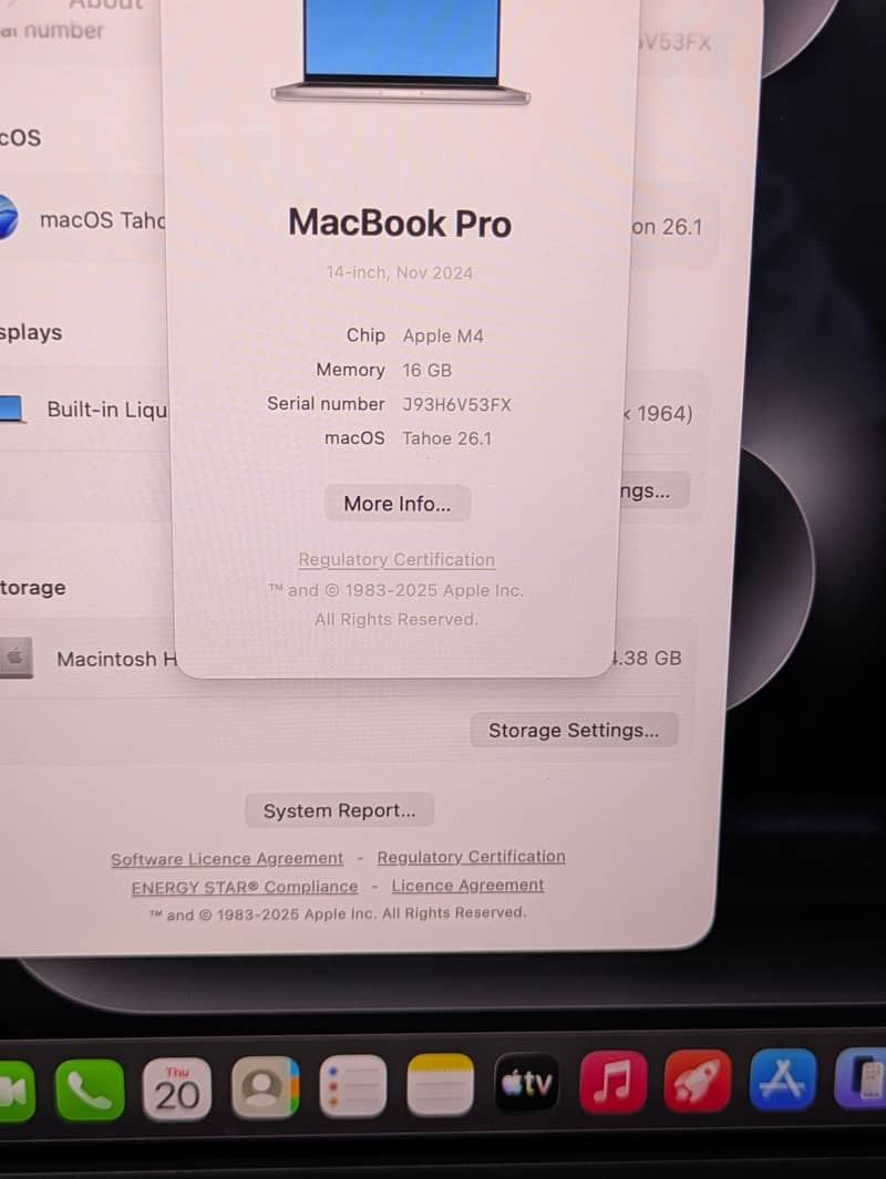 MacBook pro m4 8