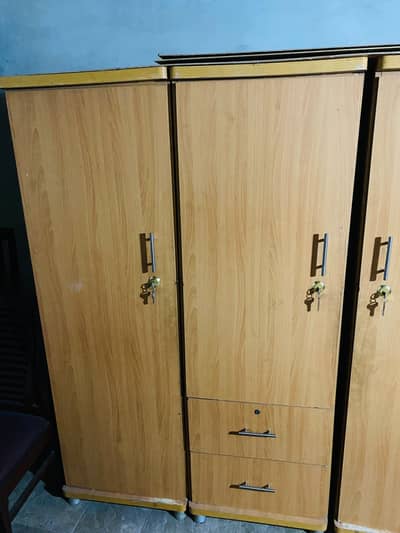 Master Wooden Bed With Matress & Woodem Almari set Mint Condition