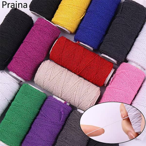 Colorful Thick Threads 12-Roll Set for Sewing, Embroidery, and Hand Stitching