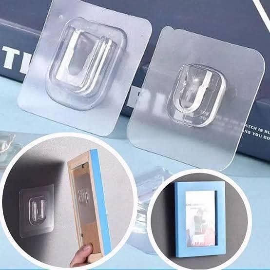 Double-Sided Adhesive Wall Hooks (5-Pack) – Self-Adhesive Hooks for Home and Kitchen