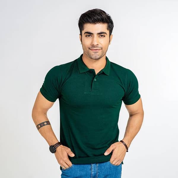 Polo Shirt for Men - Bottle Green (Premium Quality)