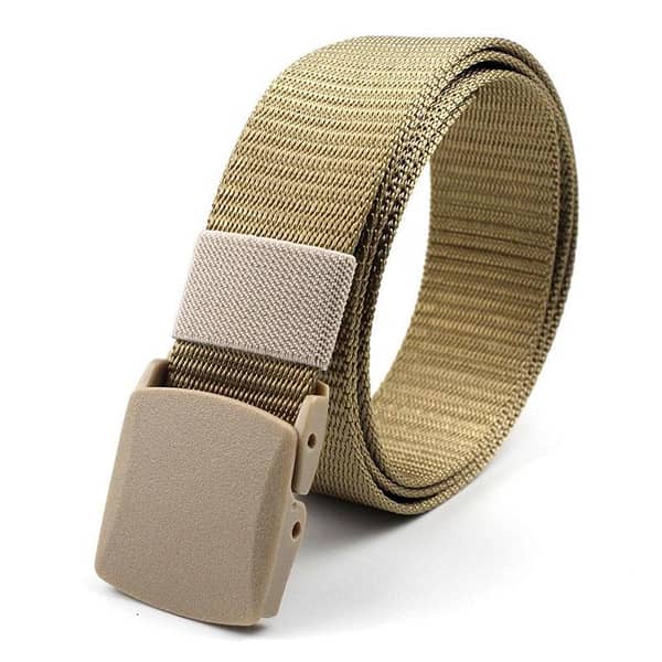 Men's Nylon Belt with Automatic Buckle – Outdoor Travel Waist Belt, Unisex, 125 cm Length