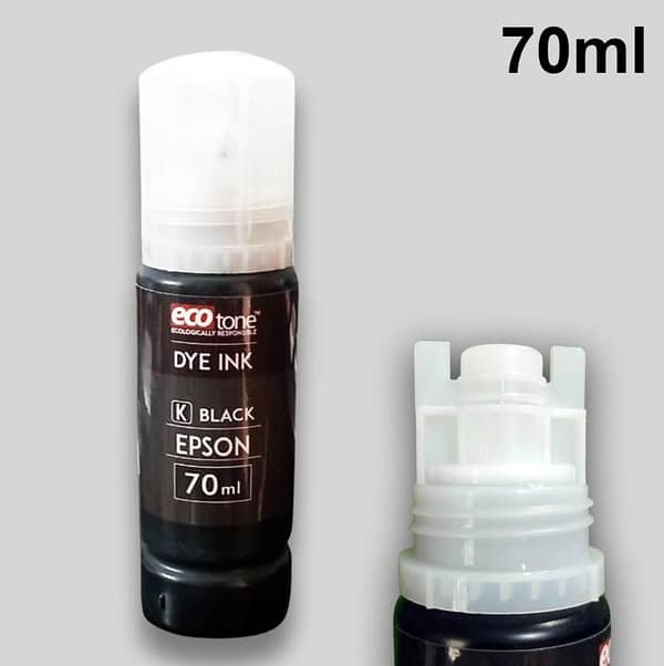 Ecotone Original Refill Ink Set for Epson, HP & Canon Printers – 70 ml Each (Cyan, Yellow, Magenta, Black)