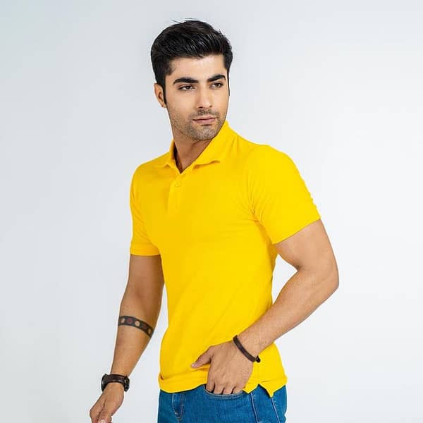 Polo Shirt for Men - Yellow (Premium Quality)