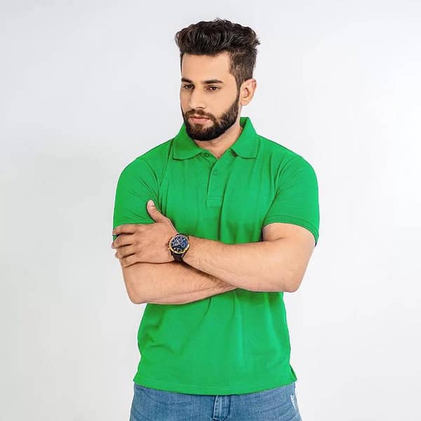Polo Shirt for Men - Parrot Green (Best Quality)