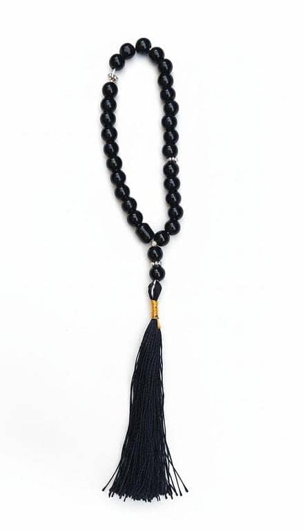 12-piece Crystal Tasbeeh 33 Beads with Long Tassel by Muslim Prayer Beads