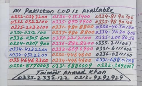 Ufone Golden Numbers