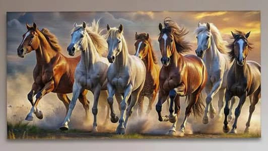 Original Handmade Horse Canvas Painting