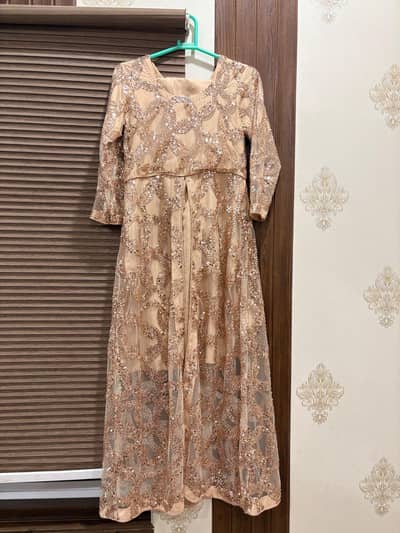Sequined Net Maxi/Gown Set (3-Piece)