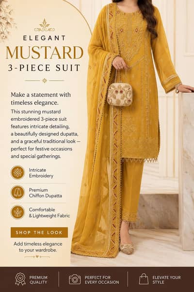 Mustard 3 Piece suit
