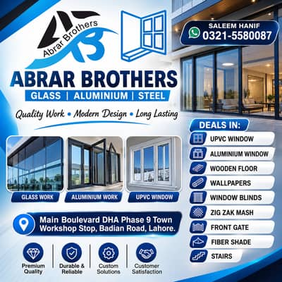 UPVC Windows | Aluminium Windows & Doors | Glass Work | Lahore