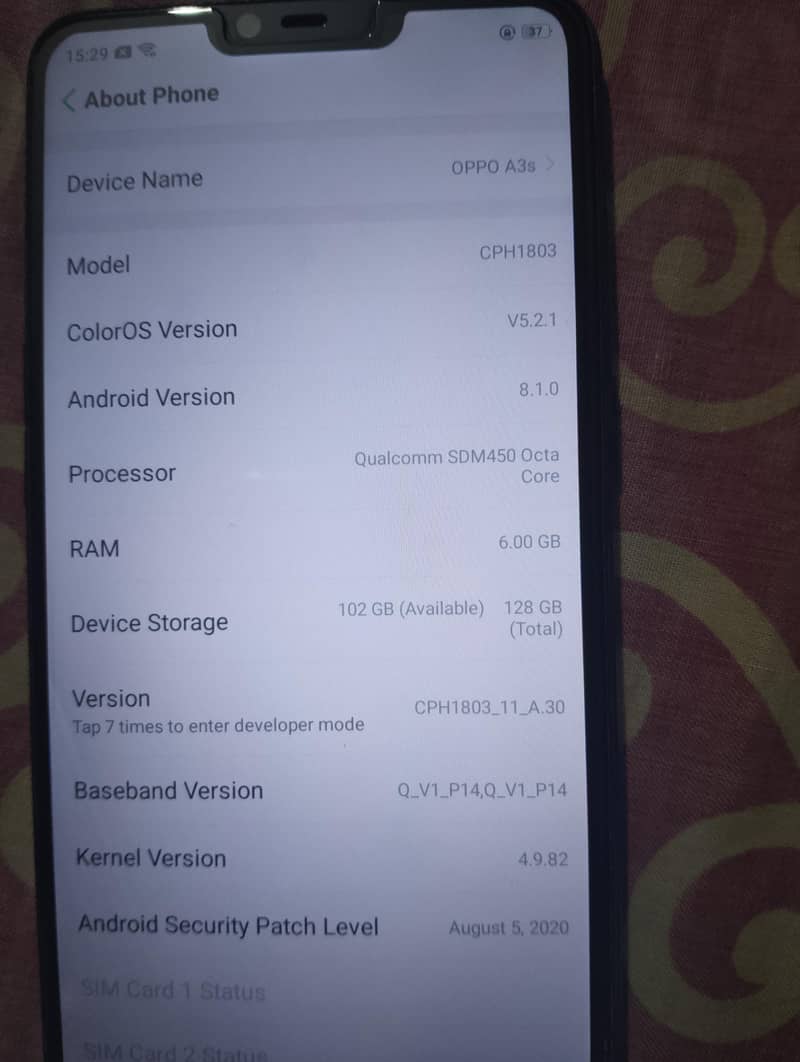 OPPO A3s 1