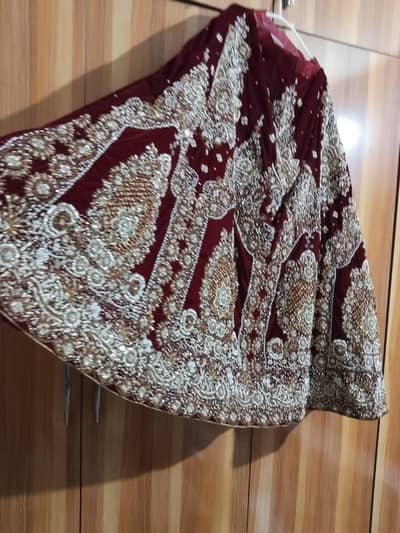 bridal velvet lehnga for sale