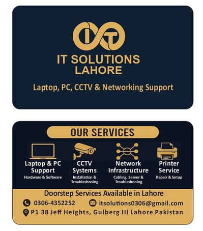 Professional Laptop, PC, CCTV & Networking Services in Lahore