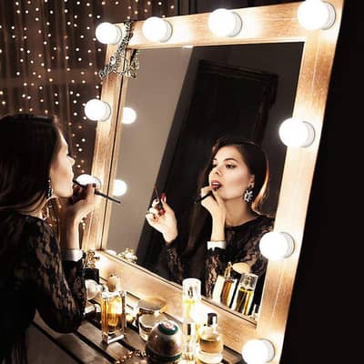 Hollywood Style Mirror Vanity Lights (10 Bulbs, 3 Lighting Modes)