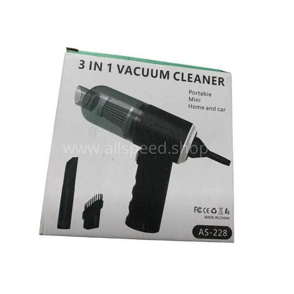 3 in 1 Portable Cordless Car Vacuum Cleaner – Rechargeable Handheld Vacuum with Blower and Inflator