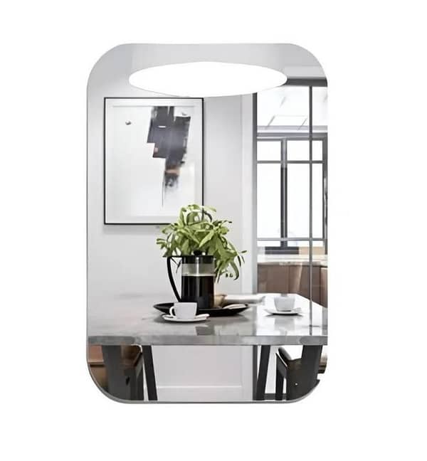 Modern Square Shape Wall Mirror – Decorative Vanity Mirror for Bathroom, Bedroom & Living Room