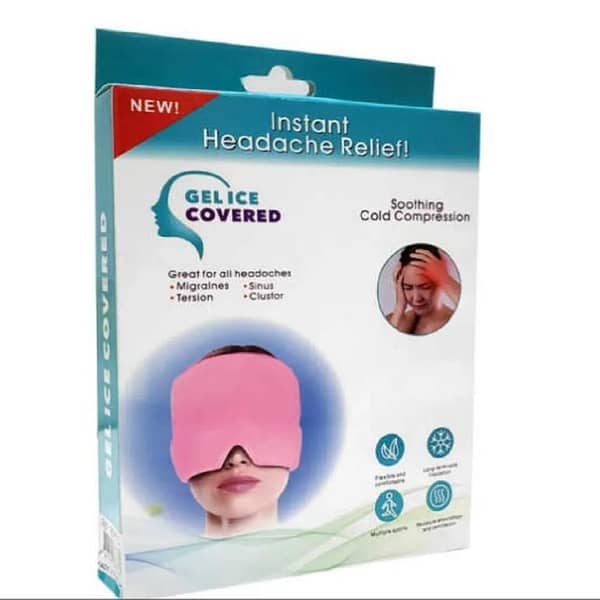 Migraine Mask | Hot & Cold Therapy Eye Mask | Reusable Headache Relief Gel Pack