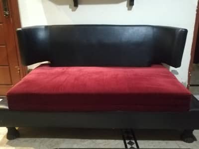  2 Black & Red Sofas — ONLY Rs. 18,000! 