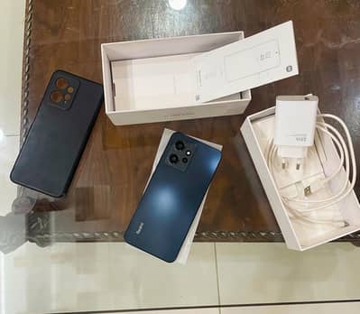 Redmi Note 12 (9/10) with Box and Charger + Cover