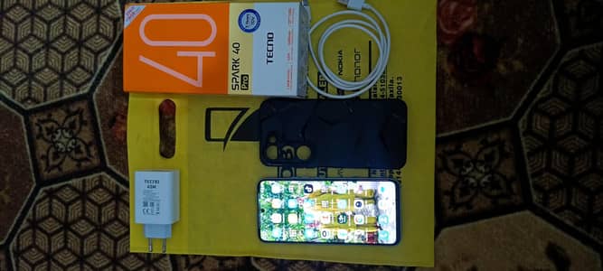 tecno spark 40 pro in warranty with box and original charger