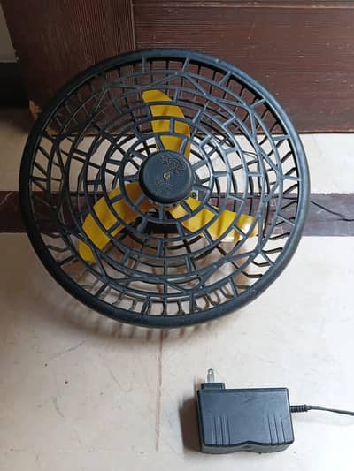 12V Portable DC Fan + Adapter – Excellent Condition – Low Used”