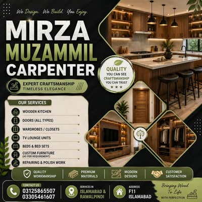 Furniture, Wooden Kitchen, Wardrobe, Doors, TV Unit, Furniture Repair