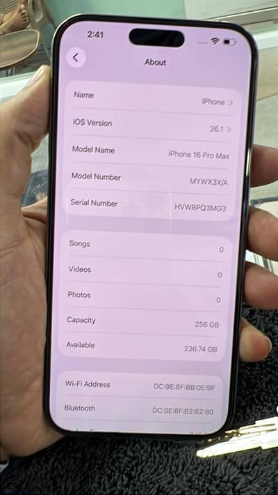 iPhone 16 Pro Max 256gb 94 health full ok double sim