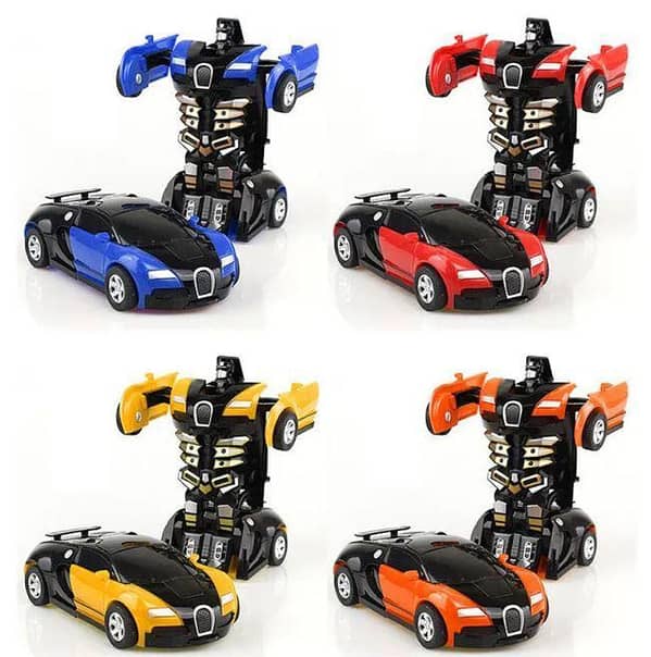 2-in-1 Deformation Car: Inertial Transformation Toy Robot for Kids