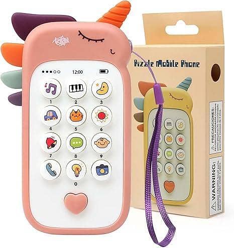Felly Children's Games 6-12 Months, Phone Toy Child Game, Sensory Toys for Children Remote Control, Fake Phone Musical Toys, Educational Toys Gift for Children 1 Year
