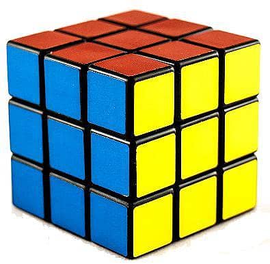 Black plastic stickers cube puzzle without box