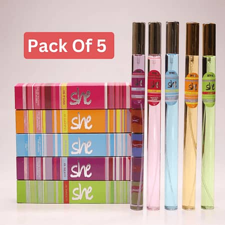 PACK OF 5 SHE Pen Pocket Perfume 35ml Fragrance