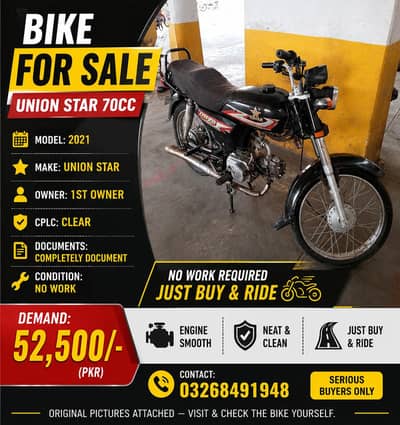 union star urgent sale