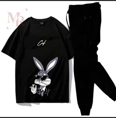Men Tracksuit | Black Tracksuit | T Shirt Trouser Set | Casual Wear |