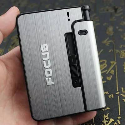 Focus Automatic Lighter, Automatic Cigarettes Holder, 10 Pcs Cigarette