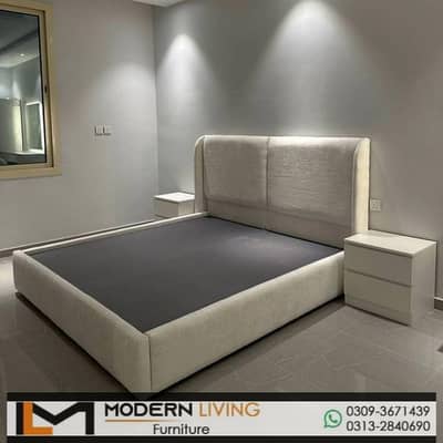 King size bed with 2 side tables best quality in your choice colours