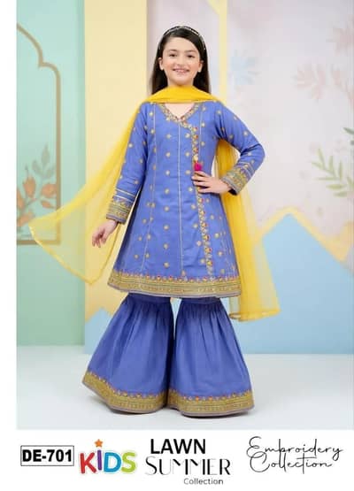 Kids Girls 3 Piece Suit 3-4 Years |Girls Dress | Kids Party Wear Suit