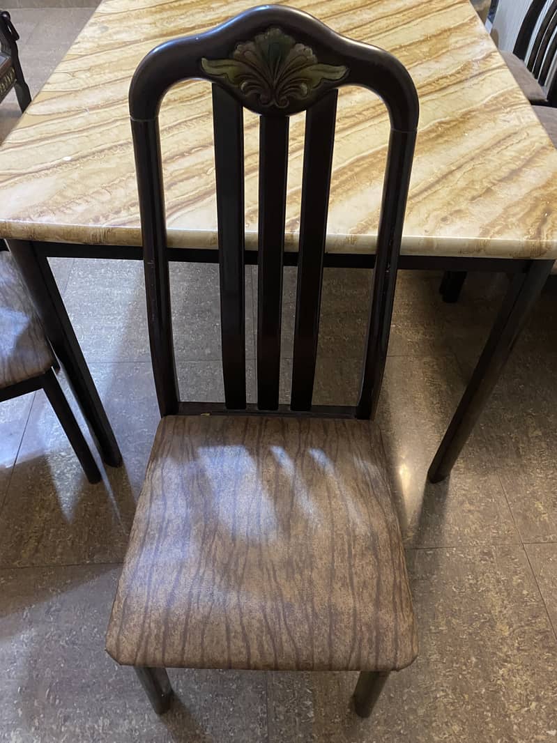 Dining chairs with table 1