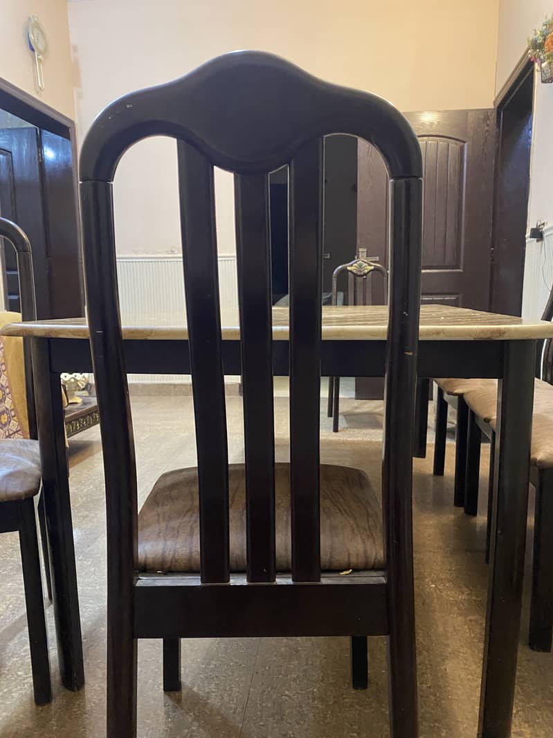 Dining chairs with table 2
