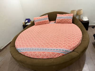 Bed with two side tables